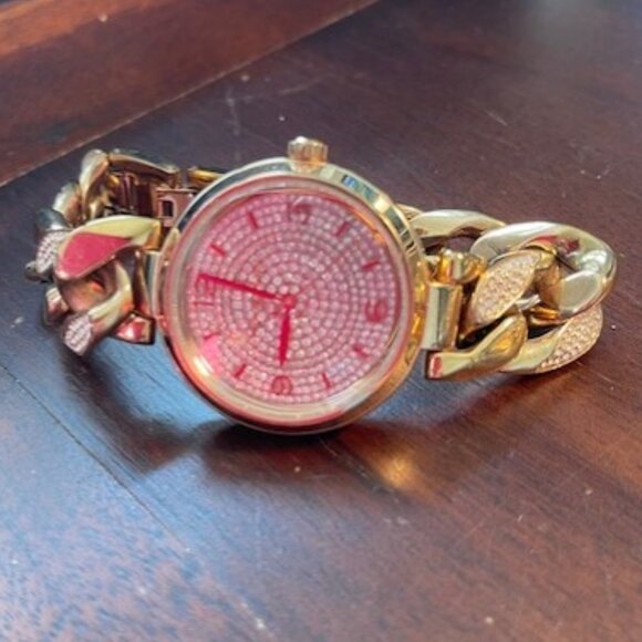Michael Kors rose gold chain watch with crystal bezel and strap - Picture 2 of 4